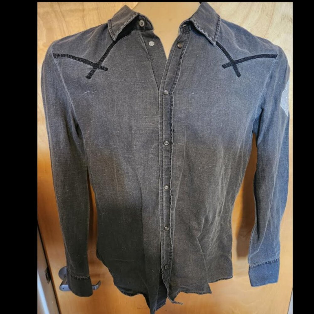 Diesel Shirt - Linen & Cotton Mix - GRAY